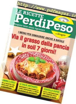 Le Ricette PerdiPeso – Dicembre 2017