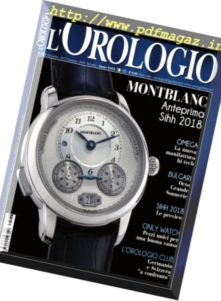 l’Orologio – Dicembre 2017 – Gennaio 2018 Cover