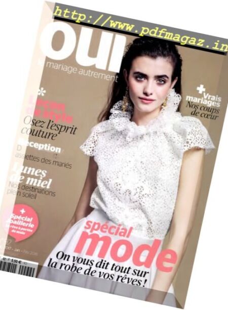 Oui magazine – novembre 2017 Cover