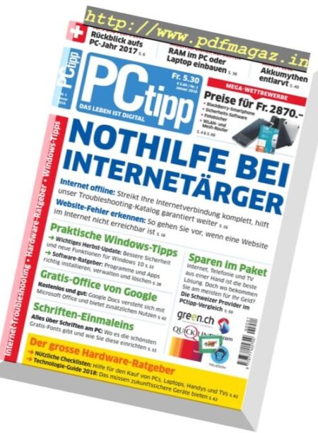 PCtipp – Januar 2018 Cover
