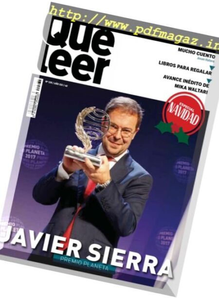 Que Leer – diciembre 2017 Cover