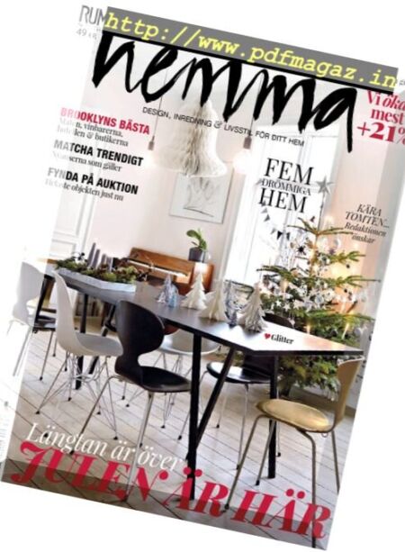 Rum Hemma – december 2017 Cover