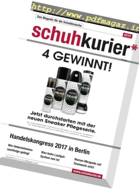 Schuhkurier – 24 November 2017 Cover