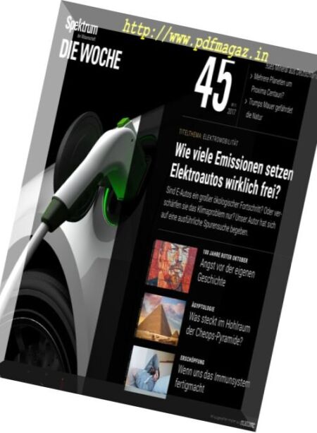 Spektrum Die Woche – 9 November 2017 Cover