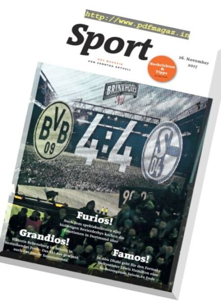 Sport Magazin – 26 November 2017 Cover