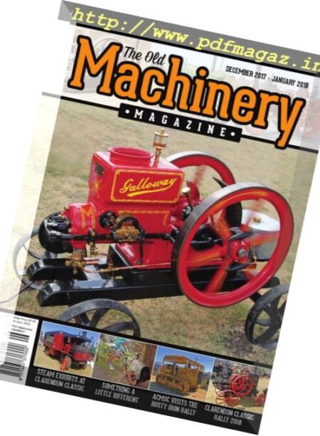 The Old Machinery Magazine – December 2017 – January 2018 Cover