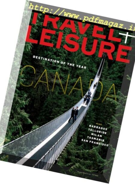 Travel+Leisure USA – December 2017 Cover