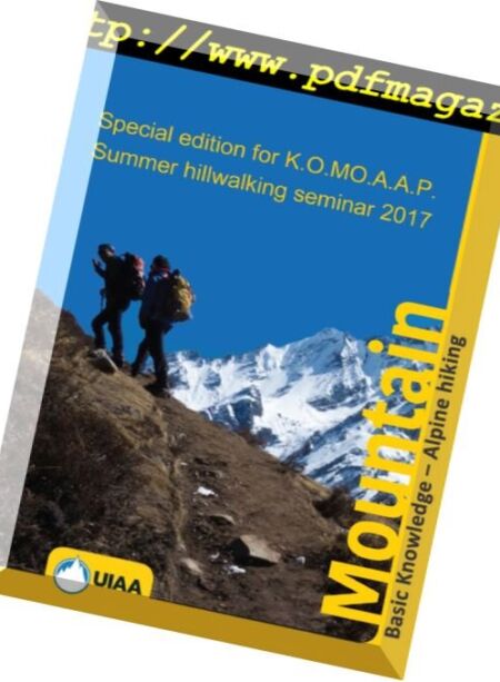 UIAA Alpine Handbook draft – November 2017 Cover