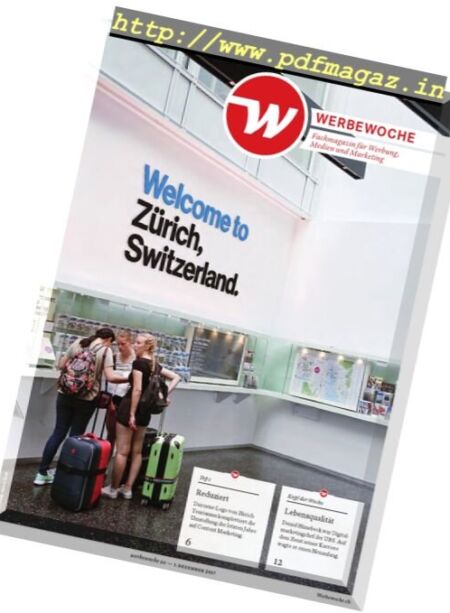 Werbewoche – 1 Dezember 2017 Cover