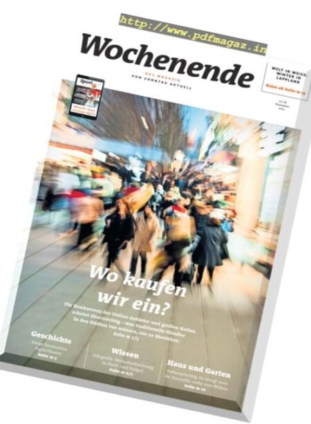 Wochenende. Das Magazin – 17 Dezember 2017 Cover