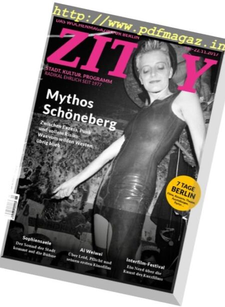 Zitty – 16. November 2017 Cover
