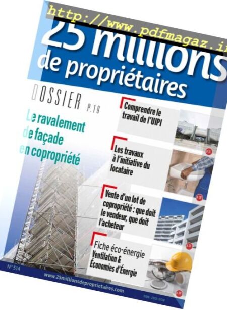 25 Millions de Proprietaires – janvier 2018 Cover