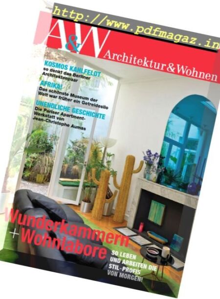 A&W Architektur & Wohnen – Januar 2018 Cover
