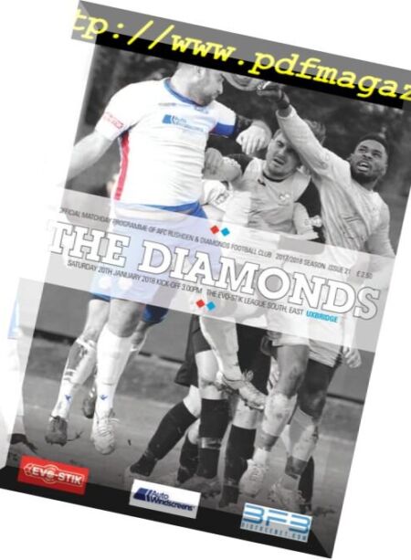 AFC Rushden & Diamonds Matchday Programme – 18 January 2018 Cover