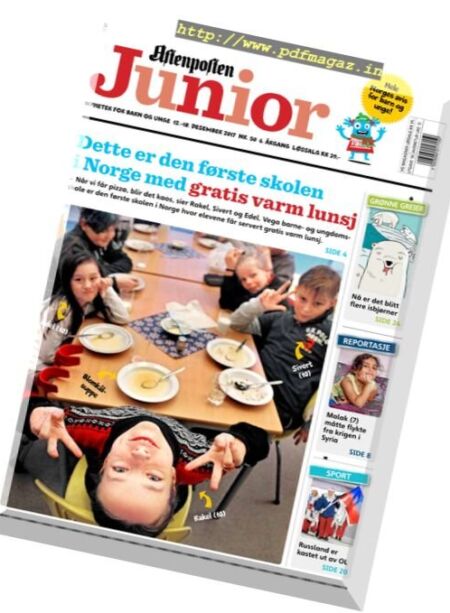 Aftenposten Junior – 12 desember 2017 Cover