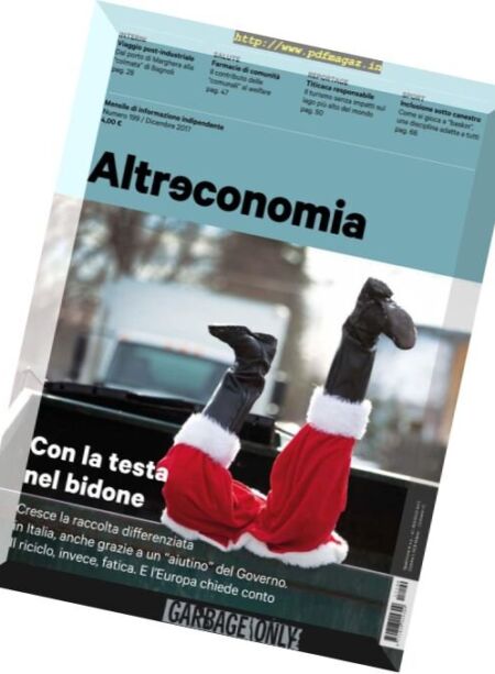 Alterconomia – Dicembre 2017 Cover