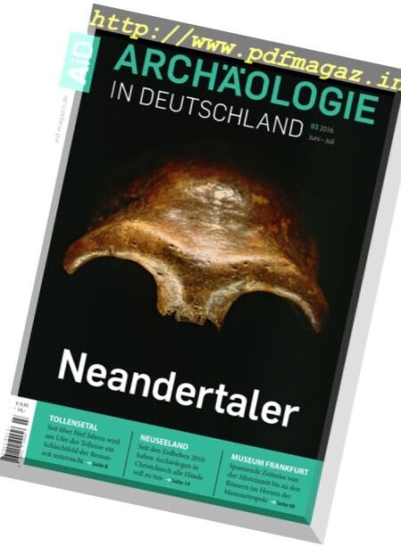 Archaologie in Deutschland – Juni-Juli 2016 Cover