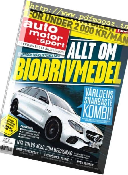 Auto Motor & Sport Sverige – 11 januari 2018 Cover