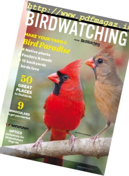 Birdwatching USA – Ultimate Guide to Birdwatching – Fall-Winter 2017 Cover