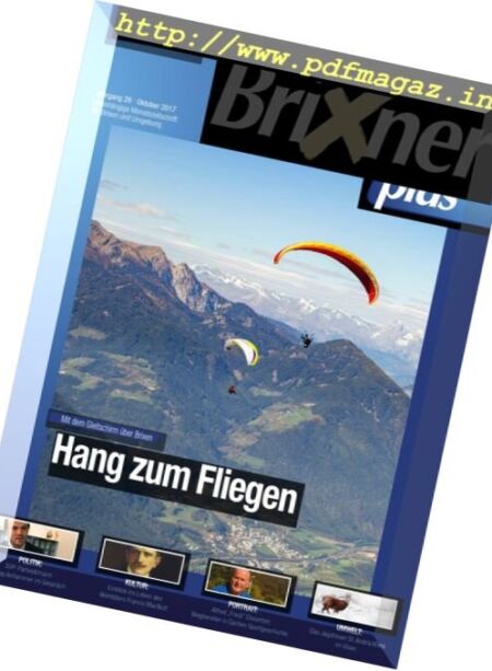Brixner Plus – Oktober 2017 Cover