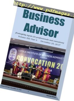 Business Advisor – 25 December 2017