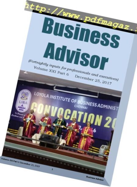 Business Advisor – 25 December 2017 Cover