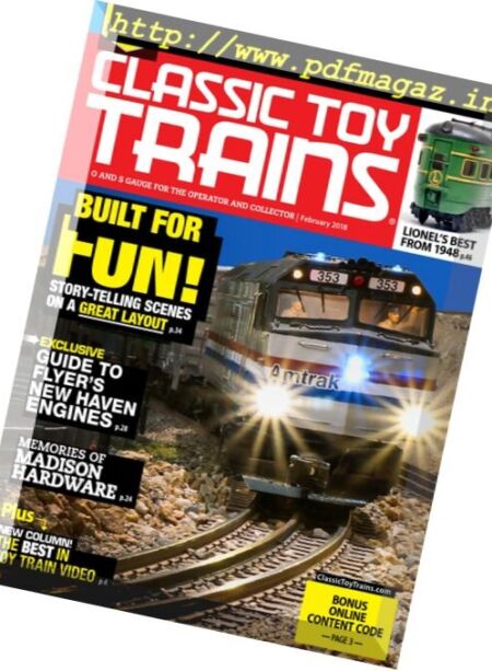 Classic Toy Trains – February 2018 Cover
