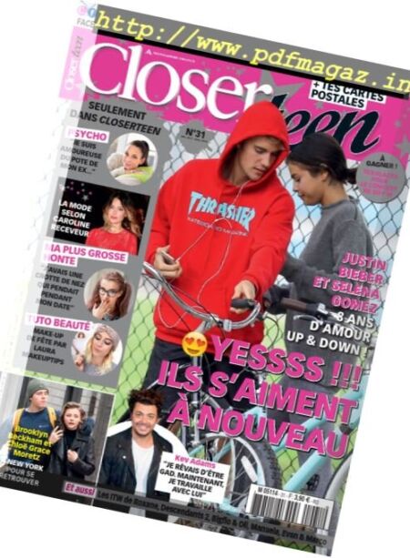 Closer Teen – decembre-janvier 2017 Cover