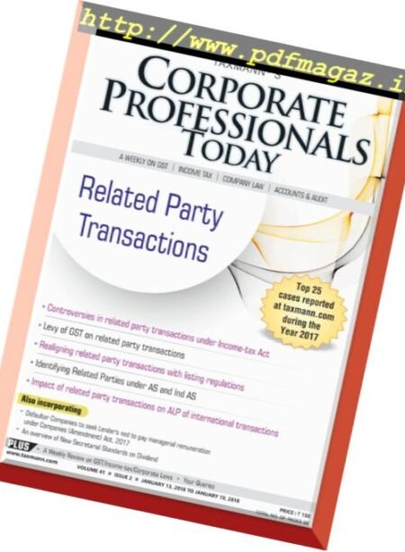 Corporate Professional Today – 13 January 2018 Cover