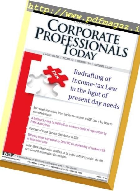Corporate Professional Today – 16 December 2017 Cover