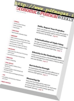 Economic & Political Weekly – 8 January 2018