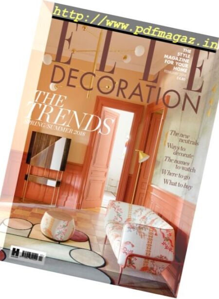 Elle Decoration UK – February 2018 Cover