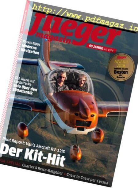 Fliegermagazin – Januar 2018 Cover