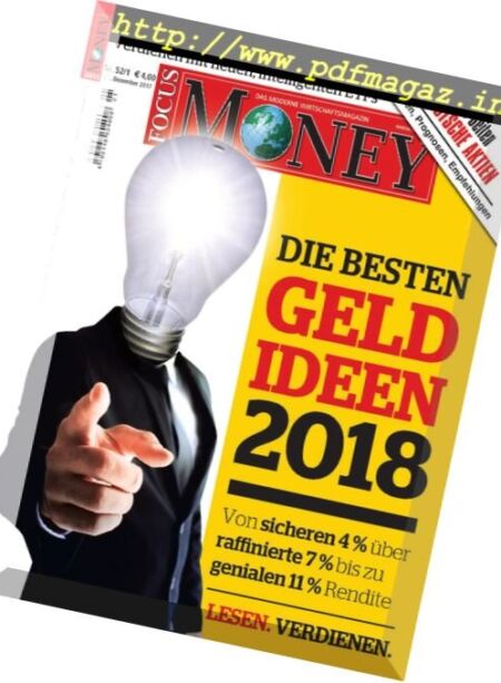 Focus Money – 20 Dezember 2017 Cover