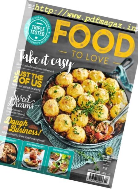 Food To Love – January 2018 Cover