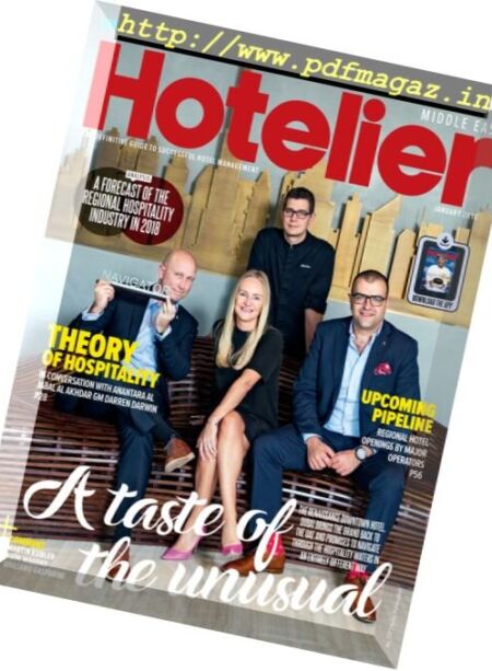 Hotelier Middle East – January 2018 Cover
