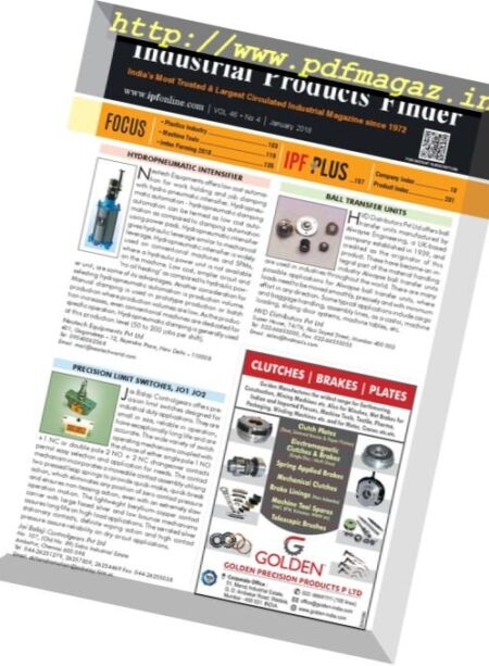 Industrial Products Finder – January 2018 Cover