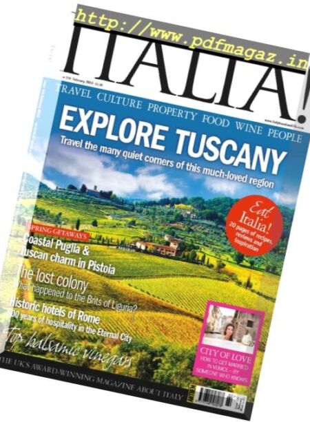 Italia! Magazine – February 2018 Cover