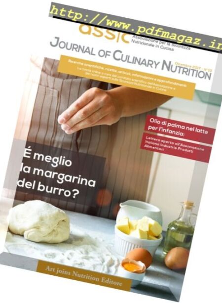 Journal of Culinary Nutrition – Dicembre 2017 Cover