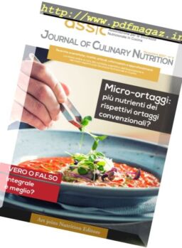Journal of Culinary Nutrition – Novembre 2017