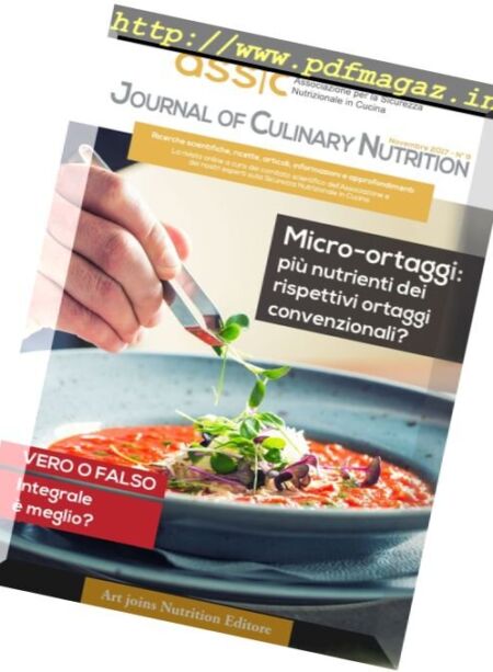 Journal of Culinary Nutrition – Novembre 2017 Cover