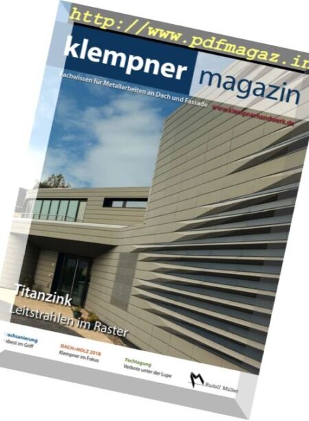 Klempner Magazin – Januar 2018 Cover