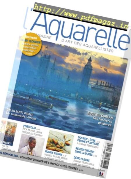 L’art de l’Aquarelle – decembre 2017 Cover