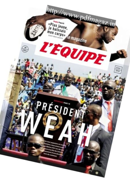 L’Equipe Magazine – 27 janvier 2018 Cover