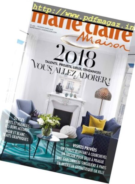 Marie Claire Maison France – fevrier 2018 Cover