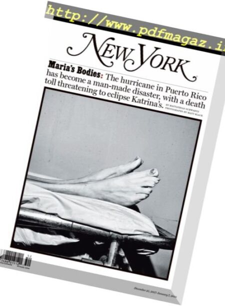 New York Magazine – 25 December 2017 Cover