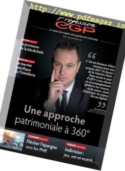 Profession CGP – Janvier-Mars 2018