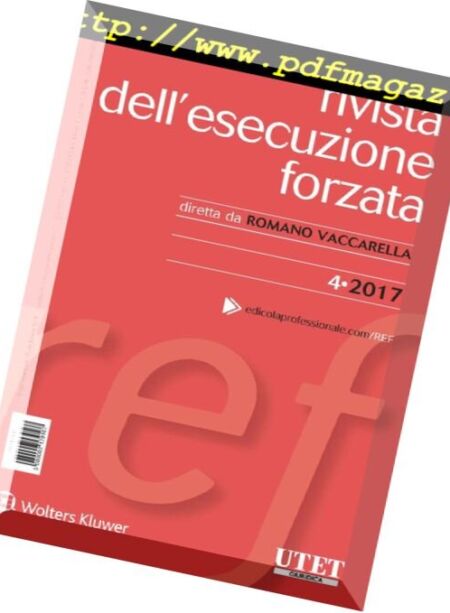 Rivista dell’esecuzione forzata – Ottobre 2017 Cover