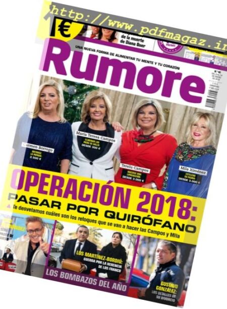 Rumore Spain – 8 Enero 2018 Cover