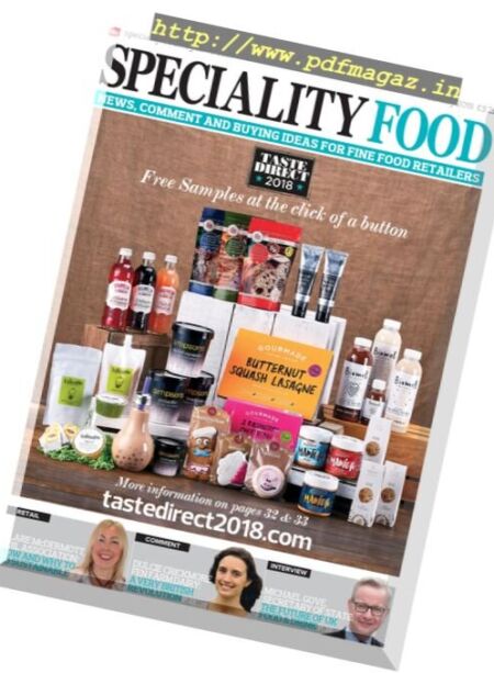 Speciality Food – January 2018 Cover